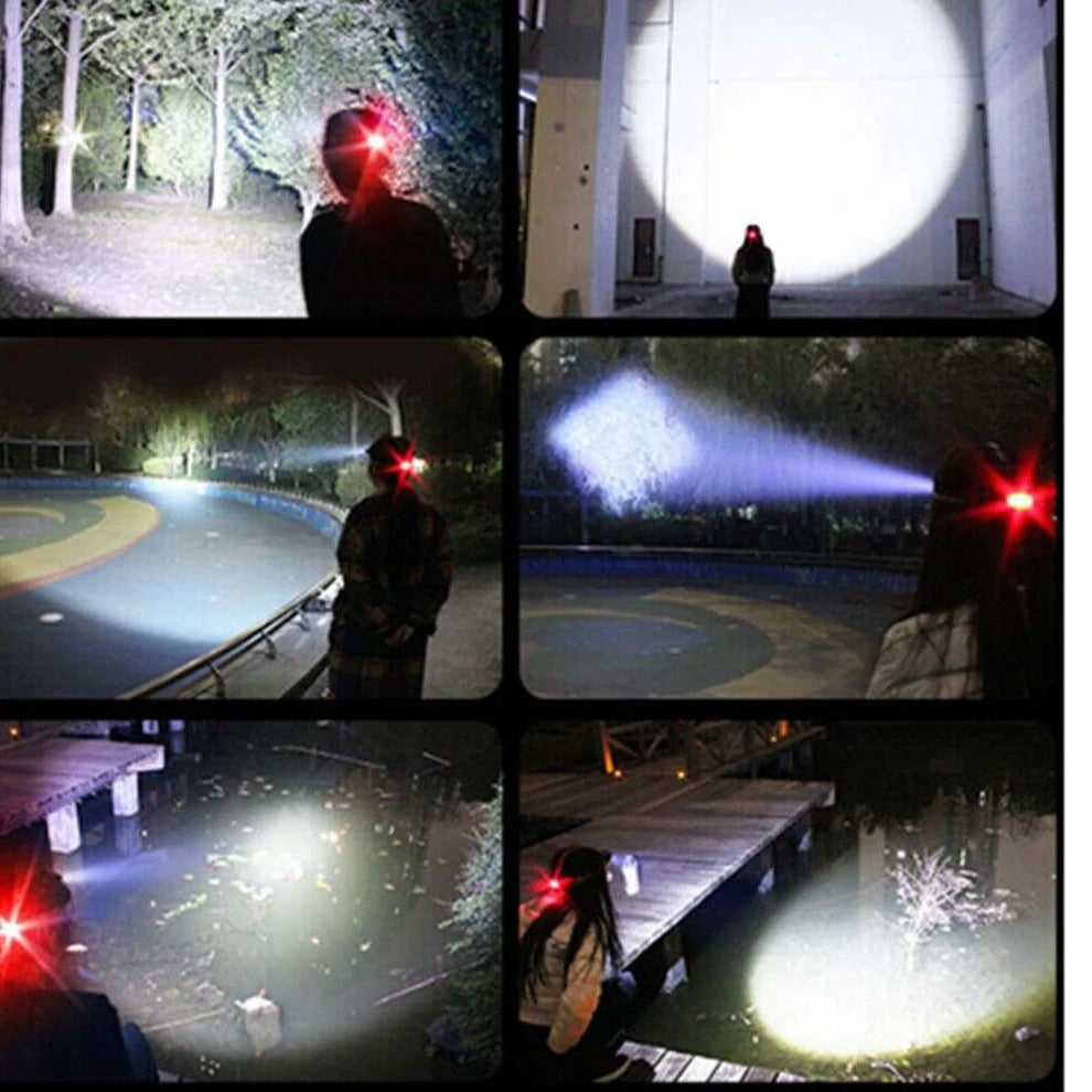 990000LM Uppladdningsbar LED-huvudlampa