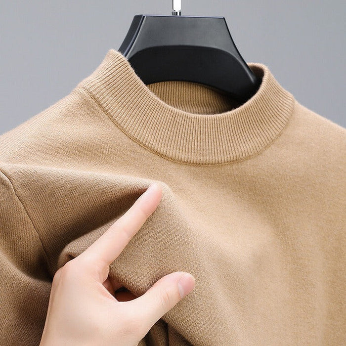 Högkvalitativ Herrcashmere Tröja Med Elegant Söm