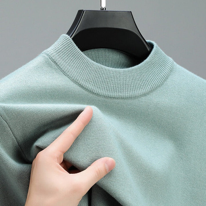 Högkvalitativ Herrcashmere Tröja Med Elegant Söm