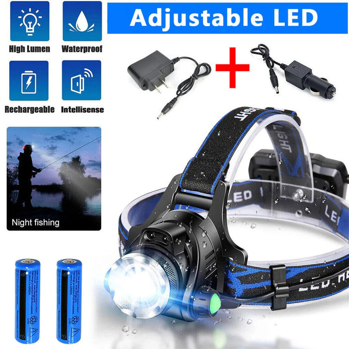 990000LM Uppladdningsbar LED-huvudlampa