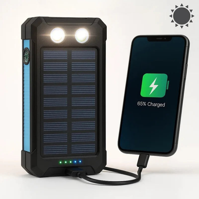 500000mAh Solcellsladdare Vattentät Power Bank Extern