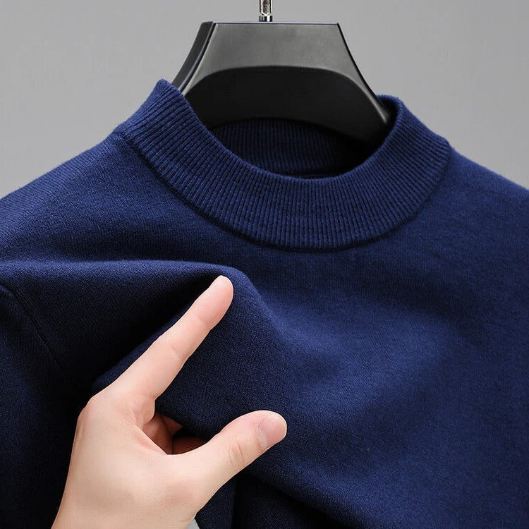 Högkvalitativ Herrcashmere Tröja Med Elegant Söm