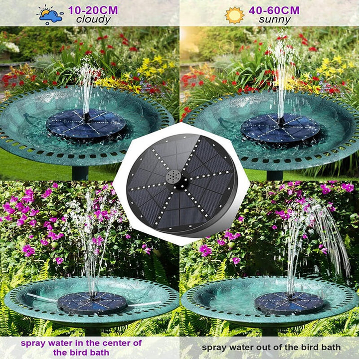 Solfontän med 60 LED-lampor