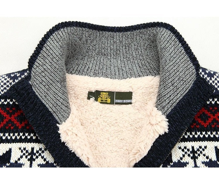 Varm Fleece Vinterjackor för Män