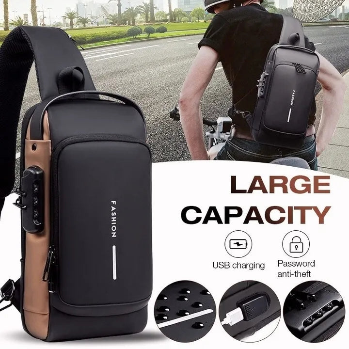 Anti-Tjuv Crossbody Ryggsäck