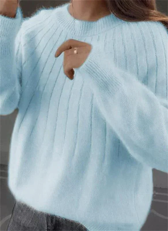Mjuk Cashmere Stickad Tröja för Damer - Varm och Lyxig