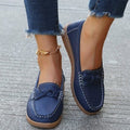 Kvinnors skor Mjukt läder Slip-on Gång Loafers Skor