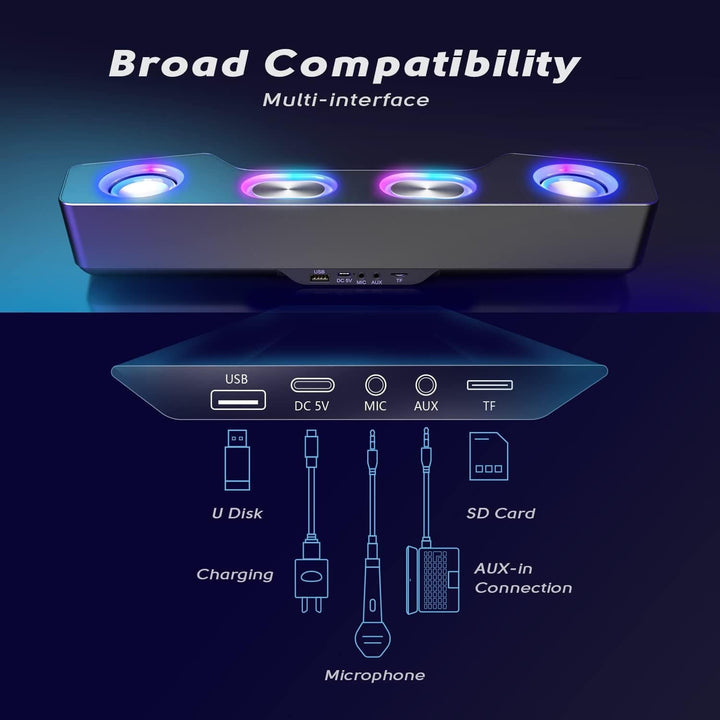 Trådlösa RGB Dators högtalare
