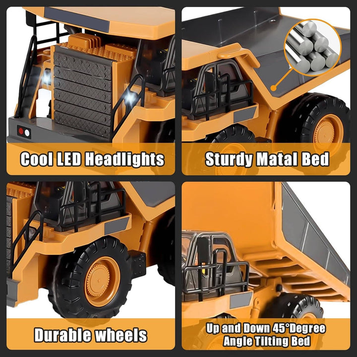 4WD Fjärrstyrd Grävmaskin Bulldozer Dumper