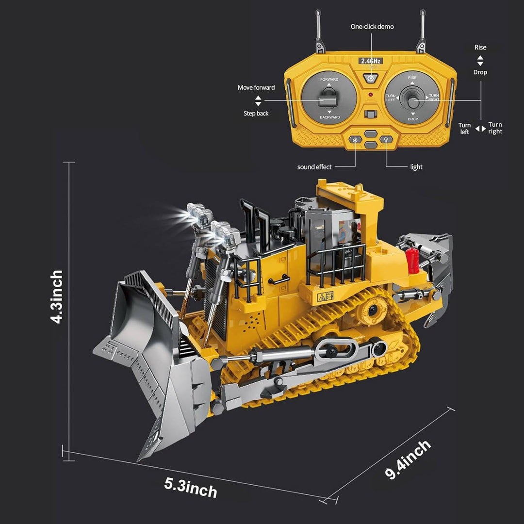 4WD Fjärrstyrd Grävmaskin Bulldozer Dumper