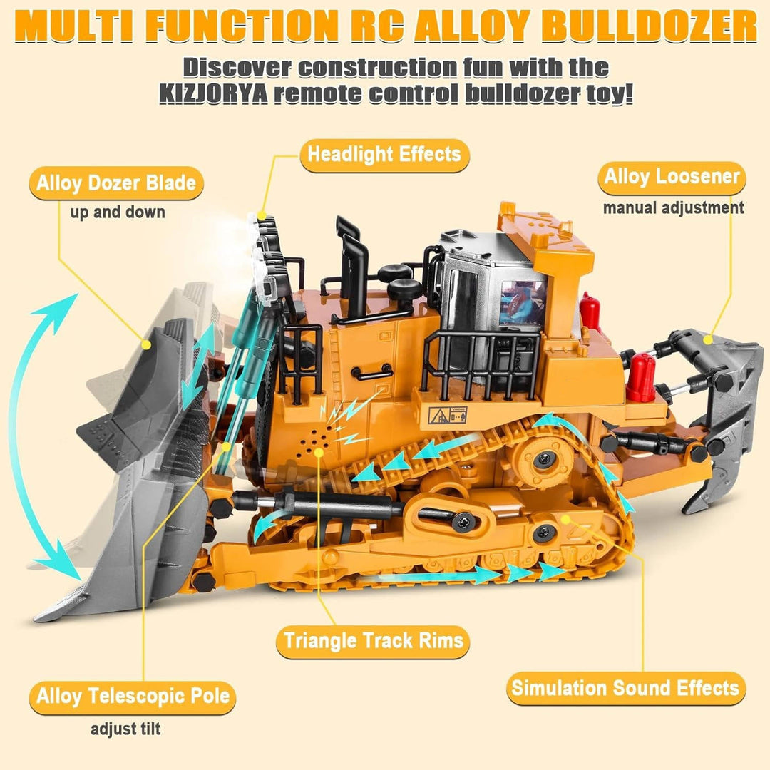 4WD Fjärrstyrd Grävmaskin Bulldozer Dumper