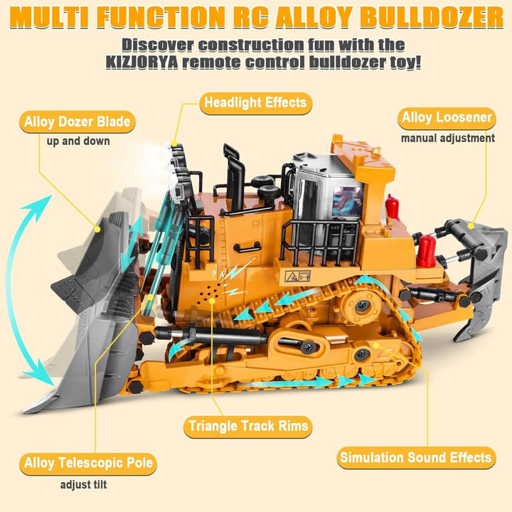 4WD Fjärrstyrd Grävmaskin Bulldozer Dumper