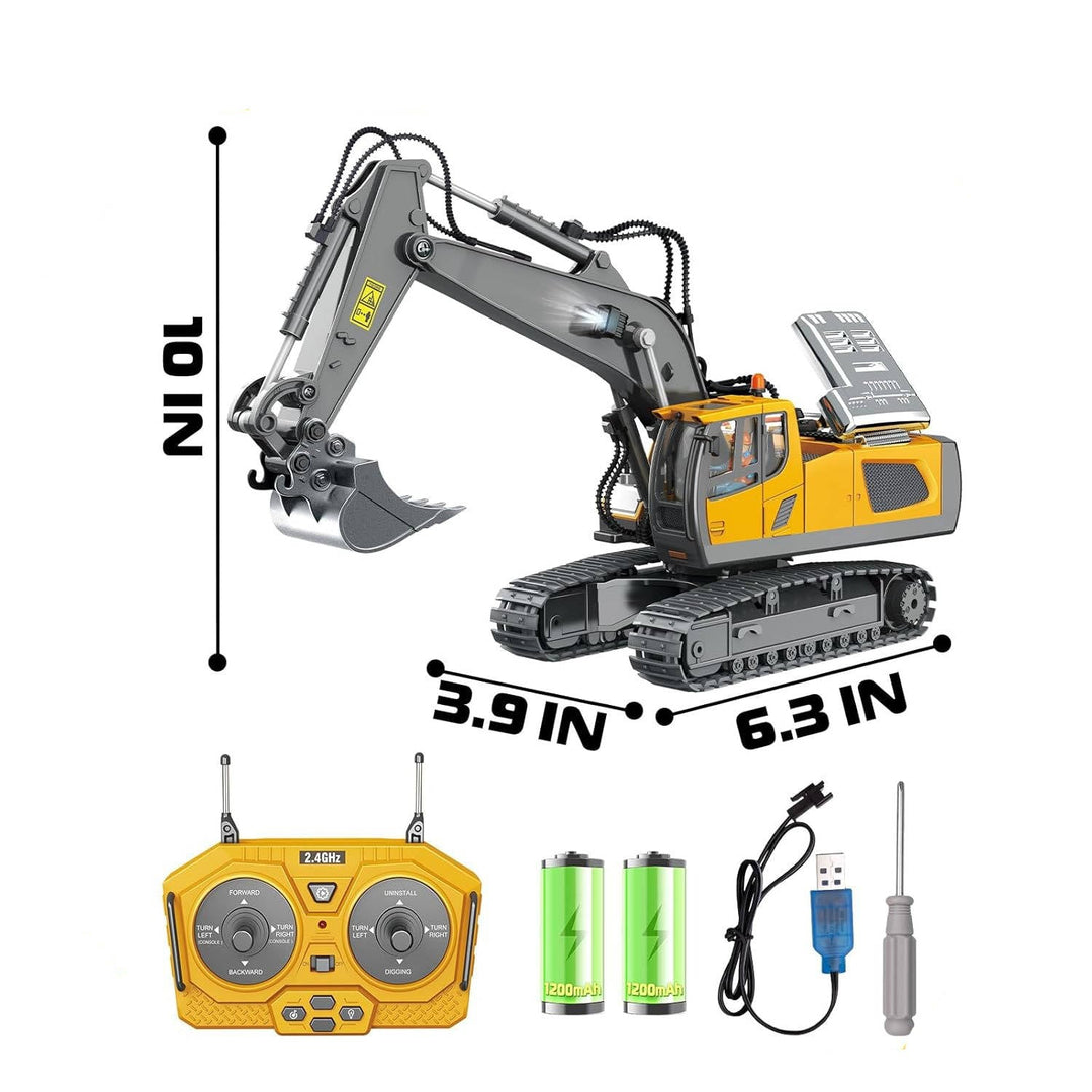 4WD Fjärrstyrd Grävmaskin Bulldozer Dumper