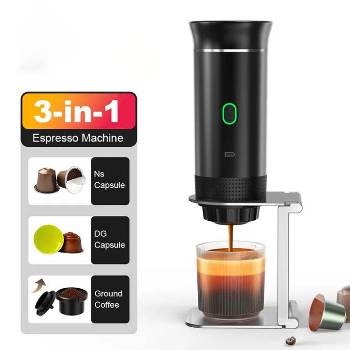 Bärbar Kaffeautomat - Espresso Cappuccino Och Dropp
