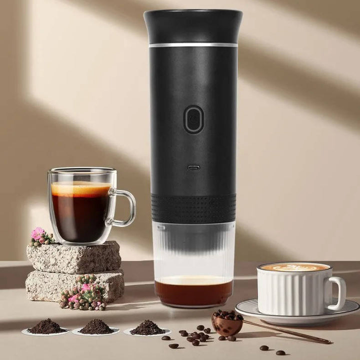 Bärbar Kaffeautomat - Espresso Cappuccino Och Dropp