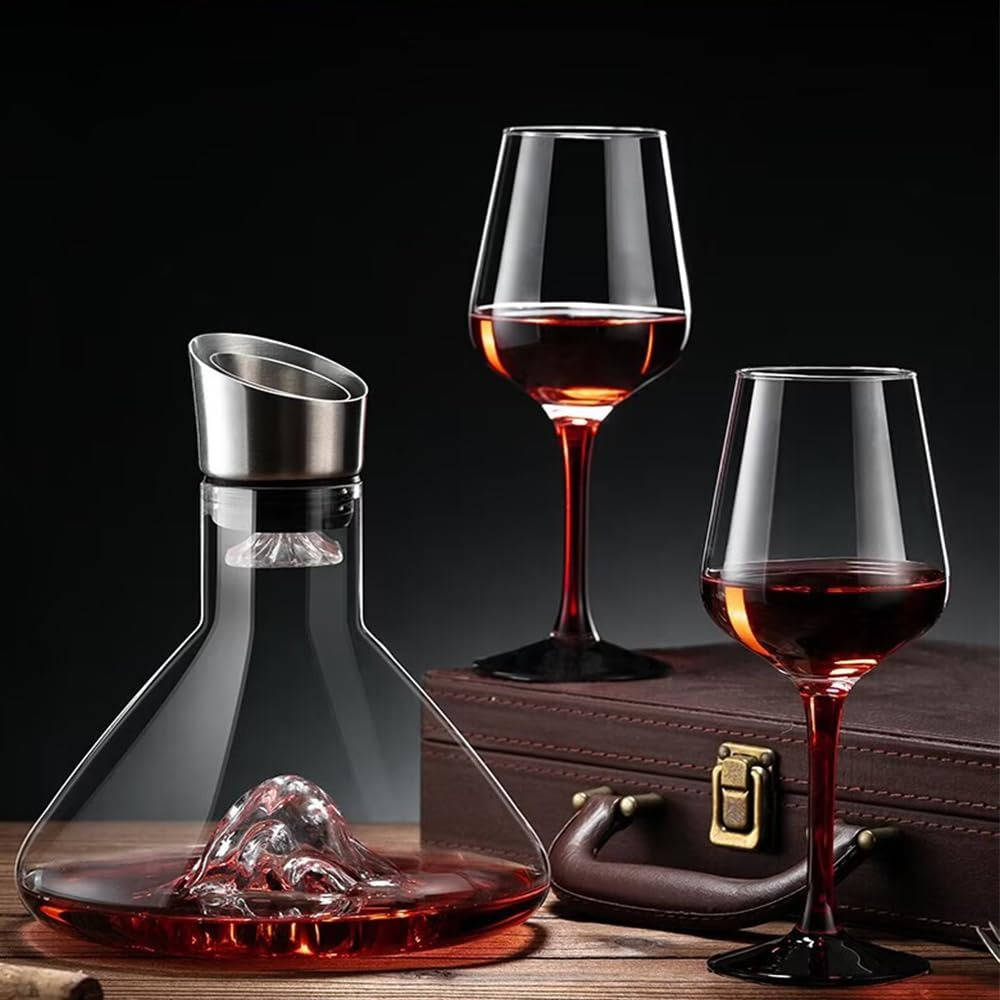 Kristallglas Vin Dekanter Aerator Karaff