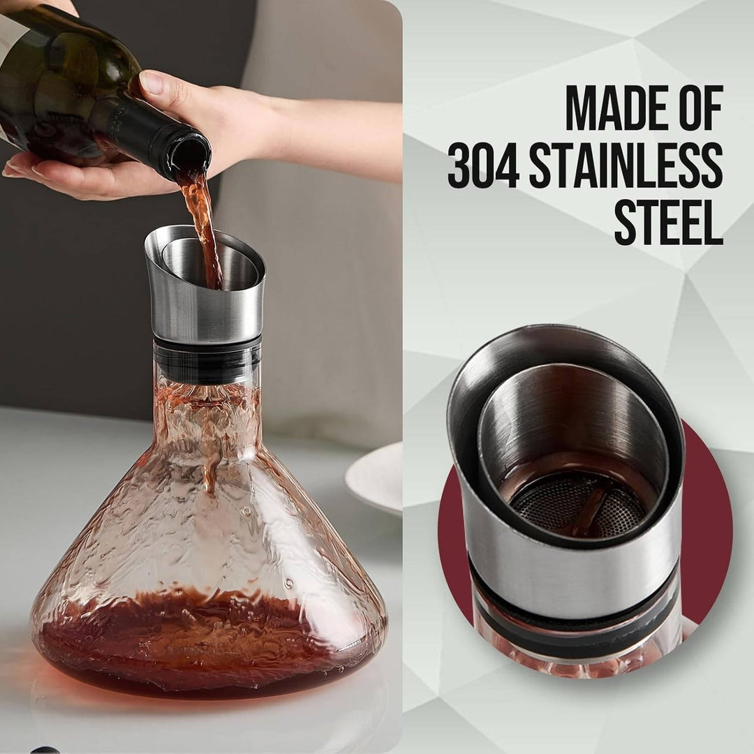 Kristallglas Vin Dekanter Aerator Karaff