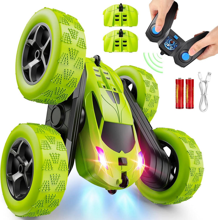 RC Bilar Leksaker för Barn i Åldern 6 till 12 med LED-lampor &amp; 360° Volter