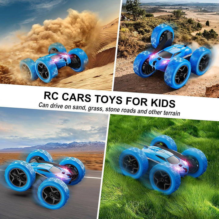RC Bilar Leksaker för Barn i Åldern 6 till 12 med LED-lampor &amp; 360° Volter