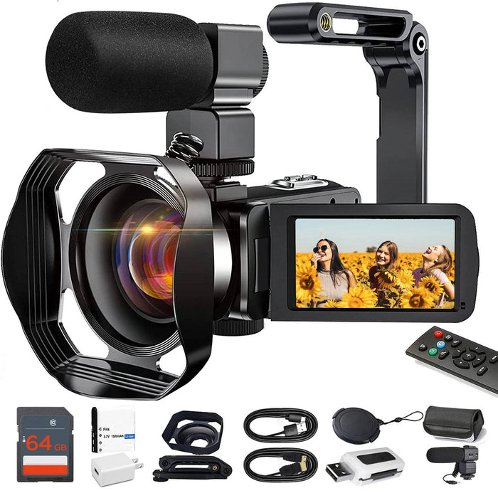 4K Videokamera Videokamera YouTube Vlogging WiFi 48MP Kamera