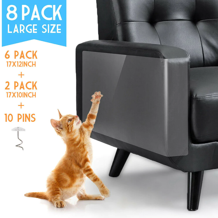 8PC Kattklös Möbelskydd Skydd för Klösmatta Anti-Scratch Soffskydd Pads