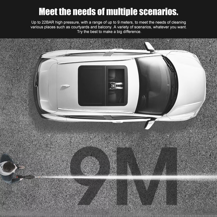 Trådlös Bärbar Högtryckssprayvattenspruta Set