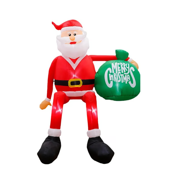 Giant 8FT LED Klättrande Jultomte Uppblåsbar – Premium Utomhus Juldekoration