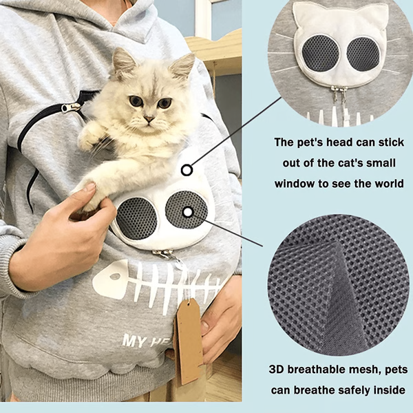 Kattälskare Hoodie Krampåse - Perfekt Present till Djurälskare