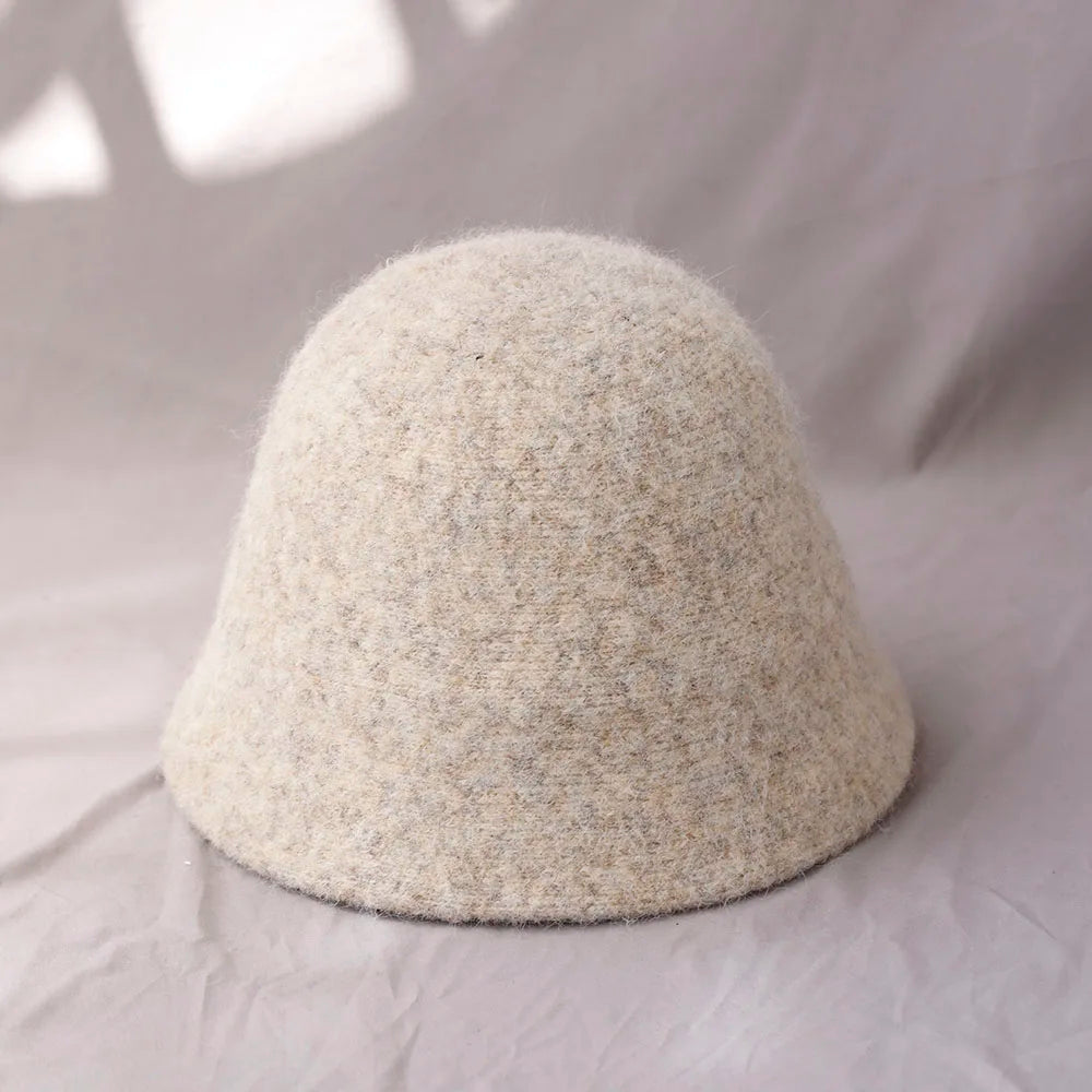 Kvinnors Vinter Ull Bucket Hat