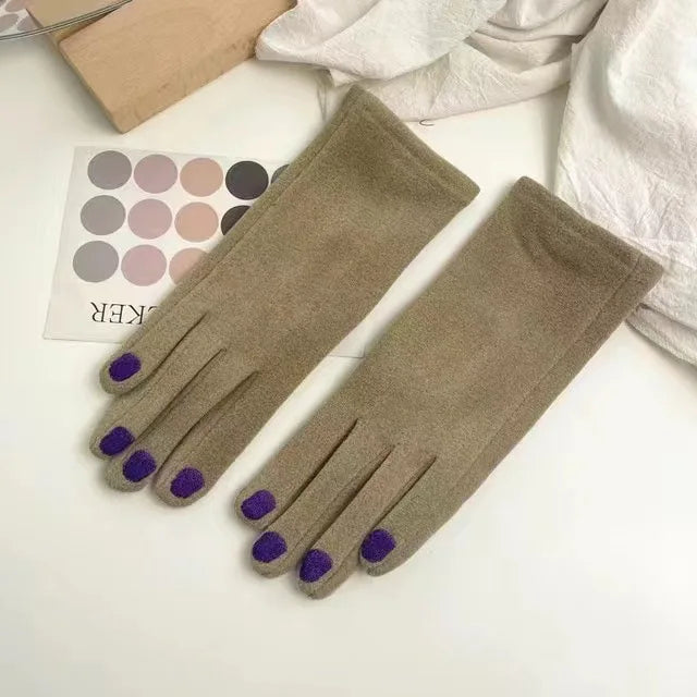 Touch Screen Vinterhandskar med Nagellack Design