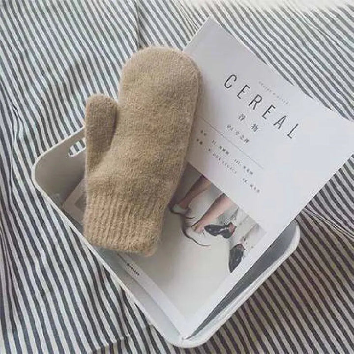 Cashmere Stickade Vantar Vinter för Kvinnor