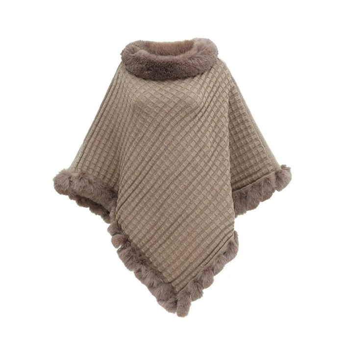 Faux Fur Sjalar Cloak för Kvinnor