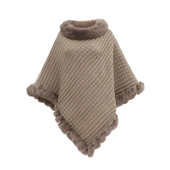 Faux Fur Sjalar Cloak för Kvinnor
