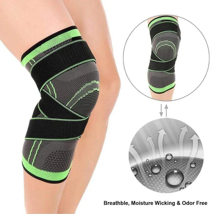 Knäskydd kompressionsärmar med patellastabiliseringsremmar