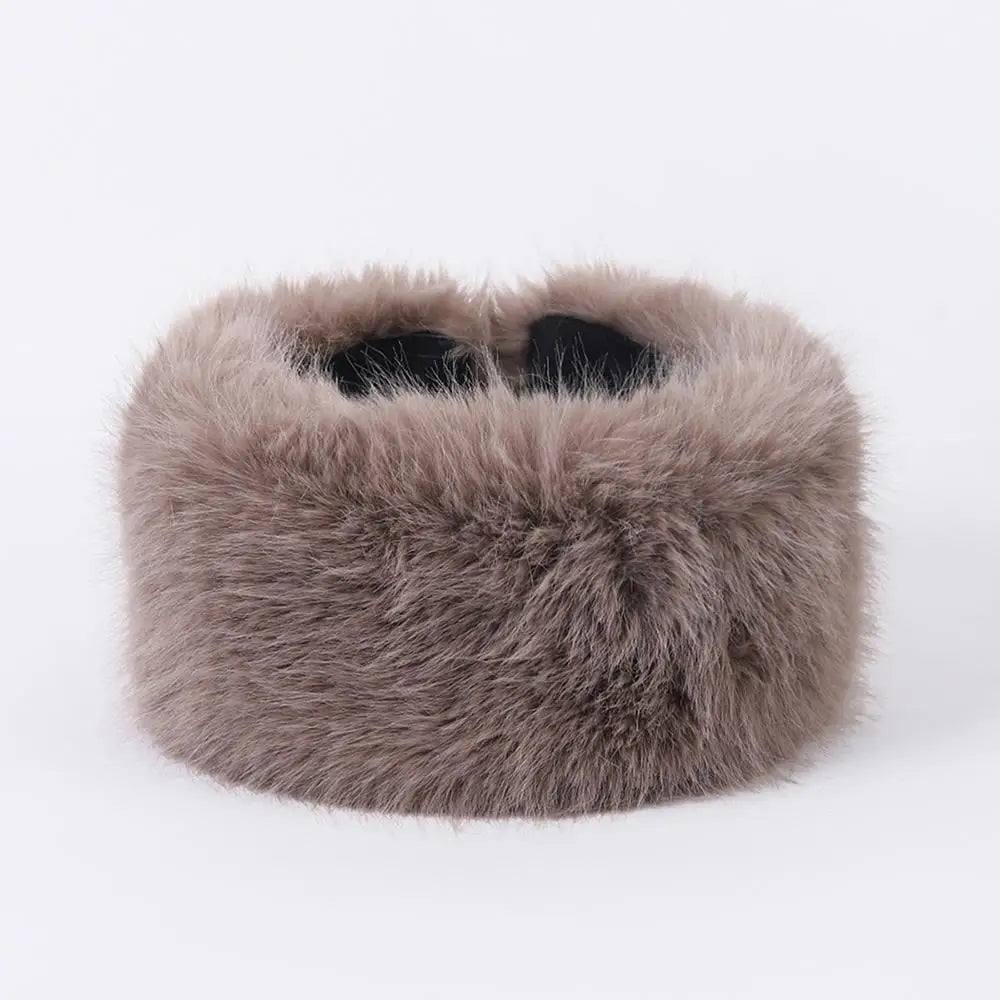 Fuzzy Fuskpäls Huvudband för Damer