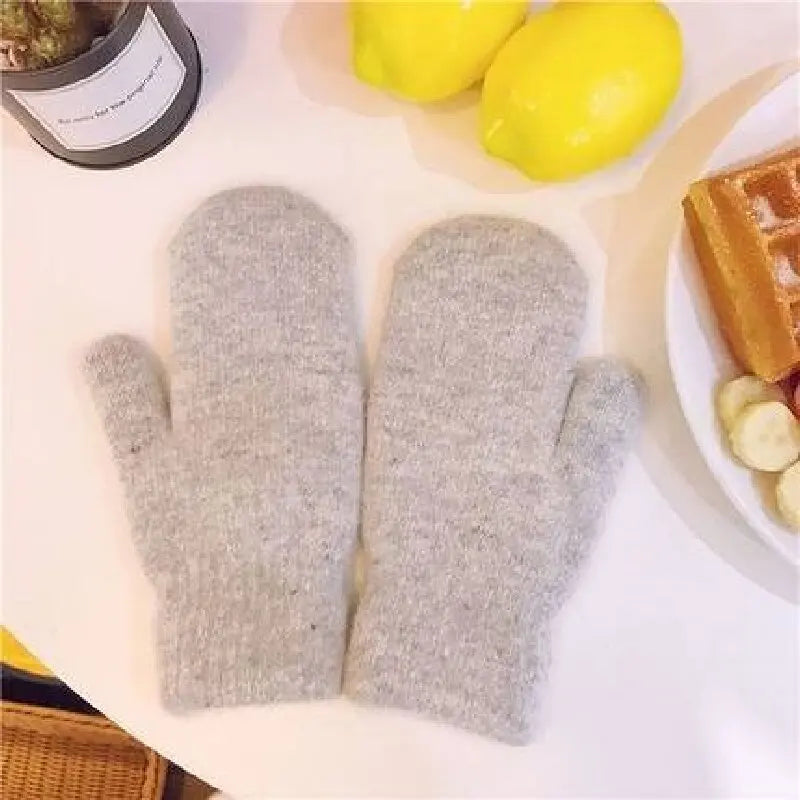 Cashmere Stickade Vantar Vinter för Kvinnor