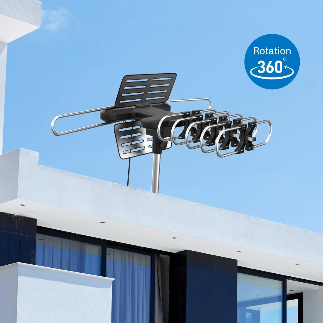 2025 Långdistans Digital Utomhus HD TV Antenn med Full 360 Graders Roterande Motor Gratis HD Kanaler
