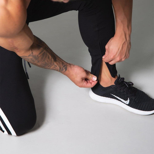 Slim-fit bandade joggers