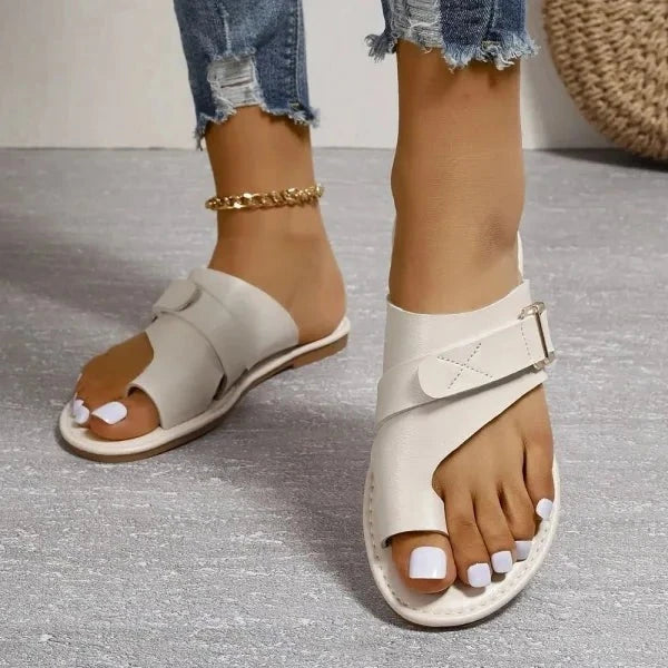 Kvinnors Ortopediska Hallux Valgus Korrigerande Läder Sandaler