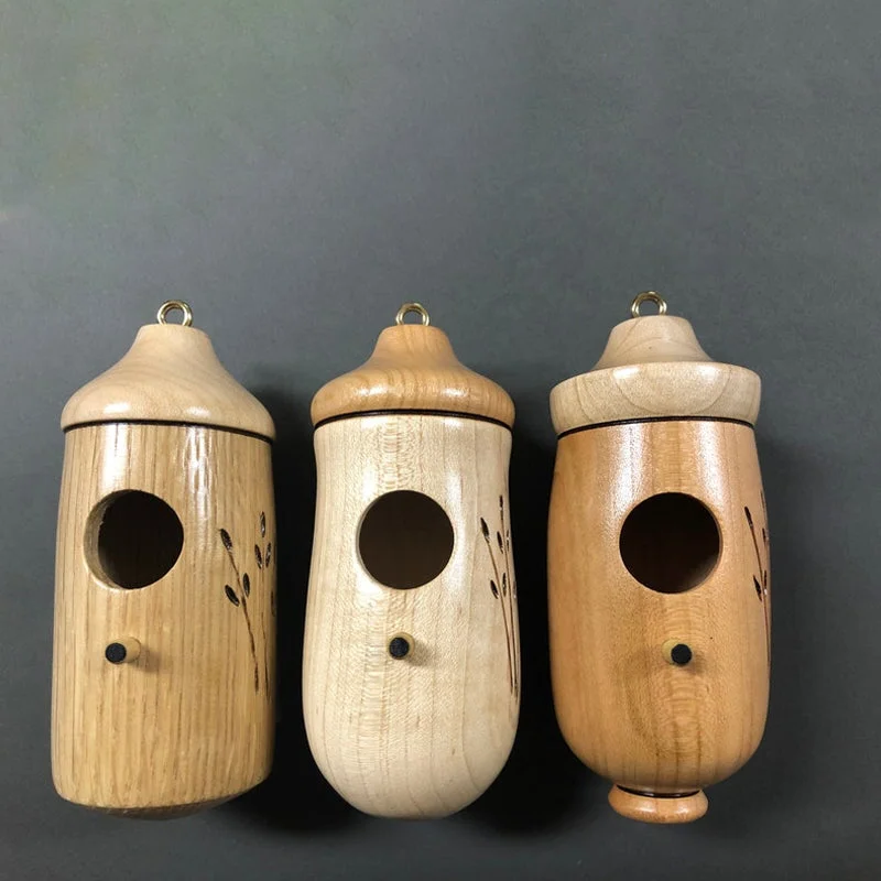 Trähummingbirdhus - Present för naturälskare