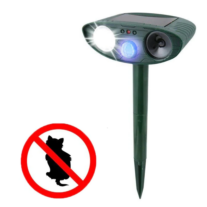Hund Utomhus Solar Ultrasonic Repeller - Bli av med hundar på 48 timmar eller det är GRATIS