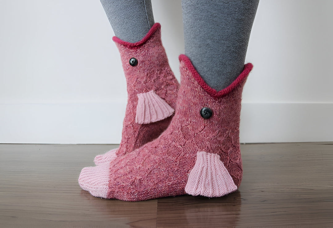 3D Stickade Krokodilsockor