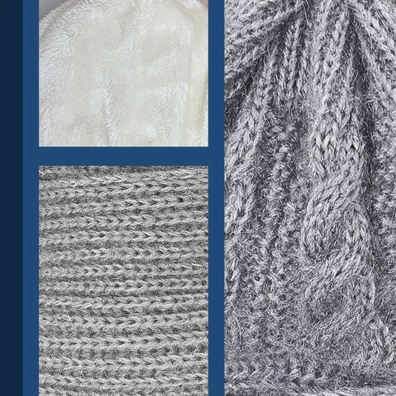 Kvinnors Vinter Integrerad Öronskydd Vindskydd Mössa Scarf
