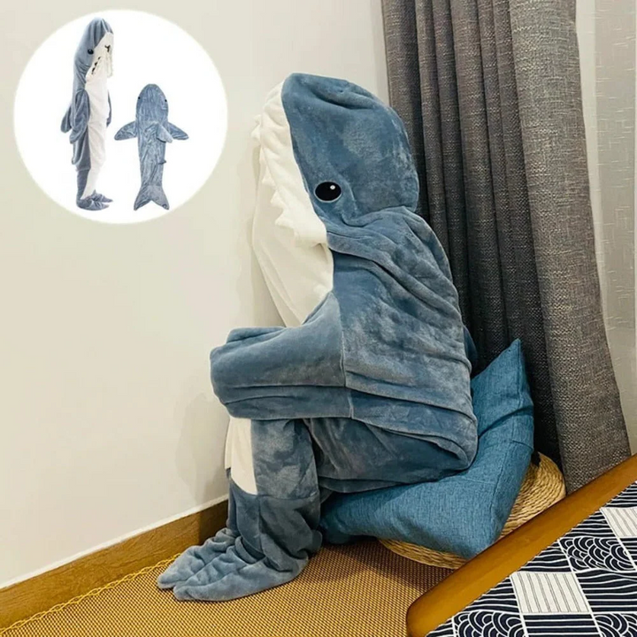 Haj Fleece Huva Filt