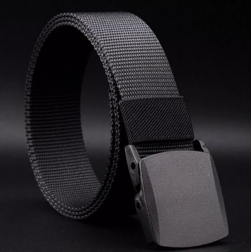 Herr Militär Nylon Canvas Bälten med Andningsbar Vävbälte