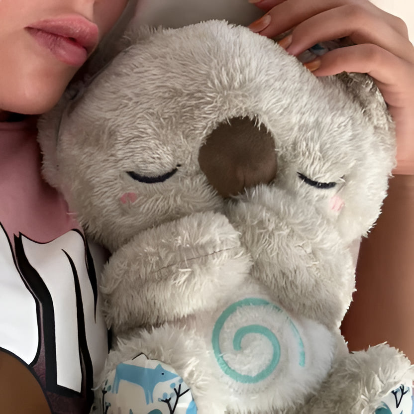 Ångestreducerande Koala Plyschleksak med Musik, Ljus och Rytmisk Andning