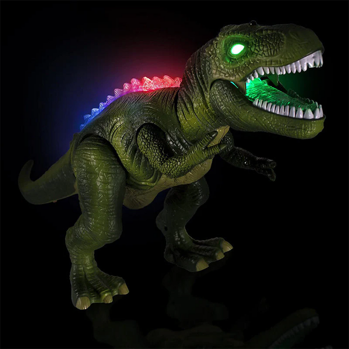 Fjärrstyrd T-Rex Dinosaurie Med LED-ljus, Gående &amp; Ropande Realistiska Dinosaurieleksaker