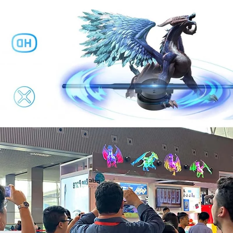 3D Hologram LED Fläkt Projektor