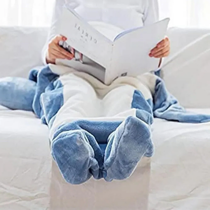 Haj Fleece Huva Filt