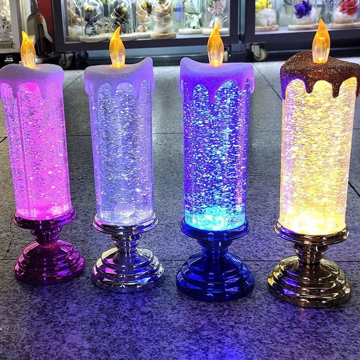 LED Julljus Uppladdningsbara Med Glitter